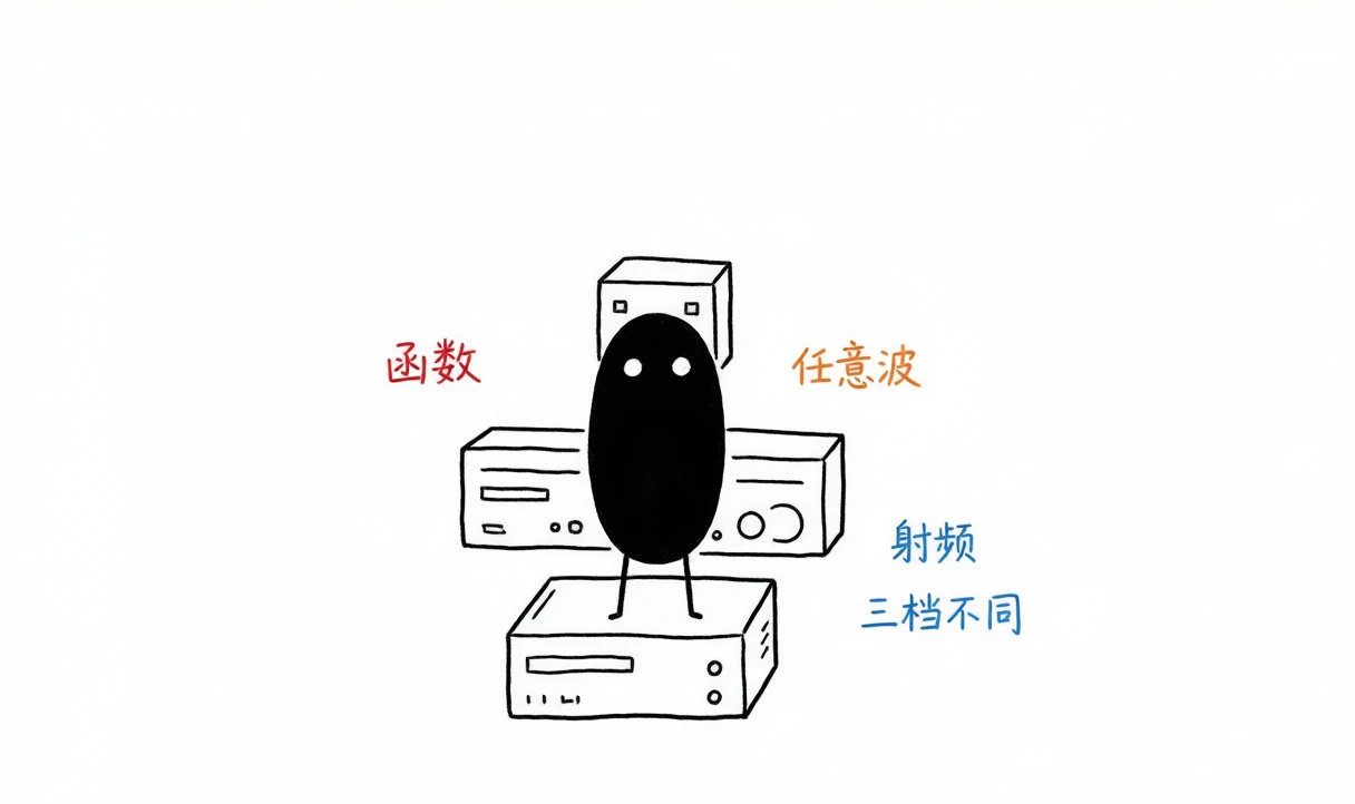 信号发生器挑花眼？先分清楚函数、任意波和射频三档