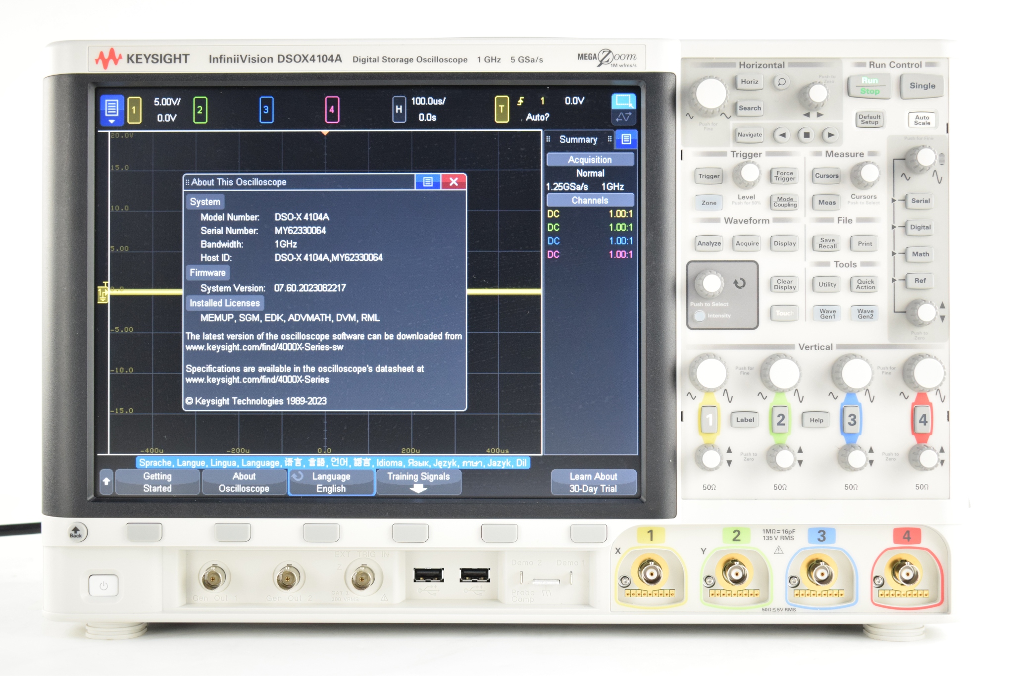 Keysight DSOX4104A 二手实拍
