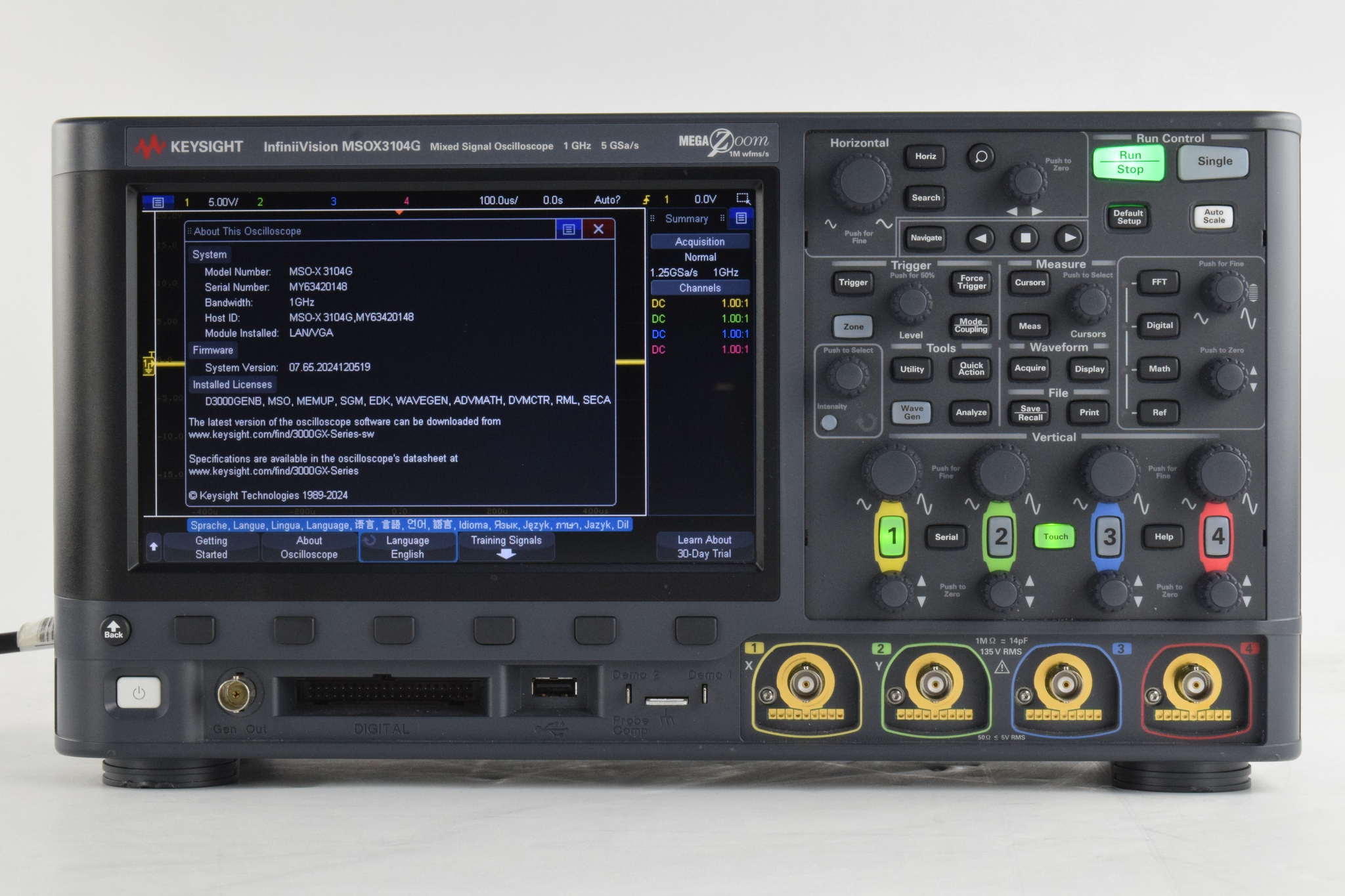 Keysight MSOX3104G 二手实拍